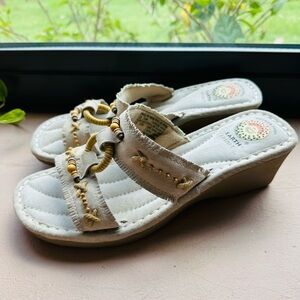 Earth Spirit Gelron 2000 Magnolia Beaded Sandals Women's Ladies shoes Size 10